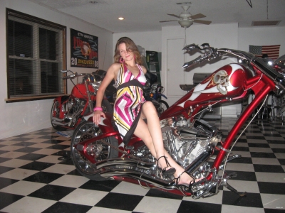 Sexy Biker Wife Poses Nude with Motorcycle - Amateur Photo