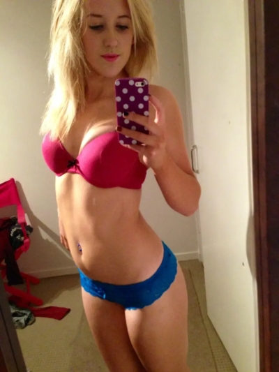 Explicit Nude Selfie of Cute Blonde Amateur - XXX Photo