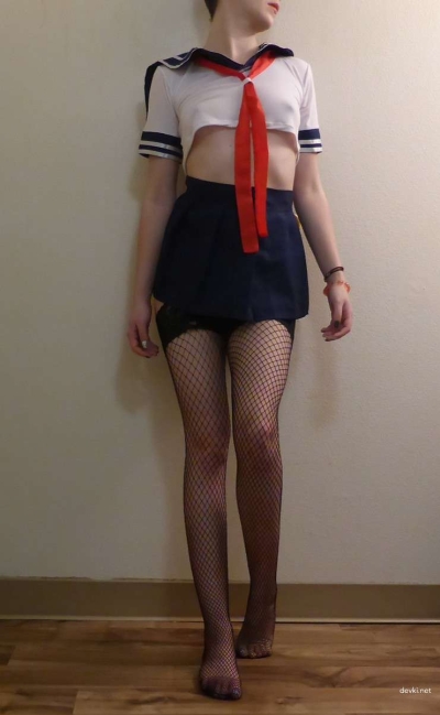 Sexy Schoolgirl Costume Amateur Photo - Hot Young Girl in Naughty Outfit