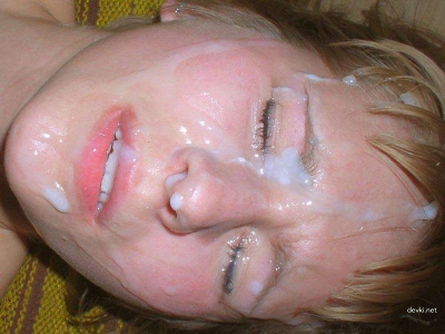 Girl's Face Covered in Cum: Amateur Porn Photo