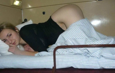 Seductive Girlfriend Exposing in Train - Amateur Explicit Photo