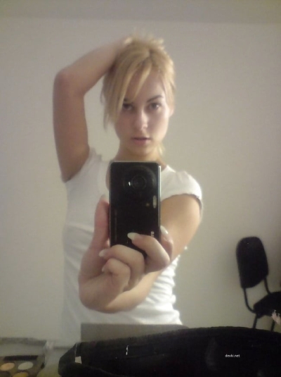 Blonde Bombshell's Mirror Selfie Session: Explicit Amateur Photos